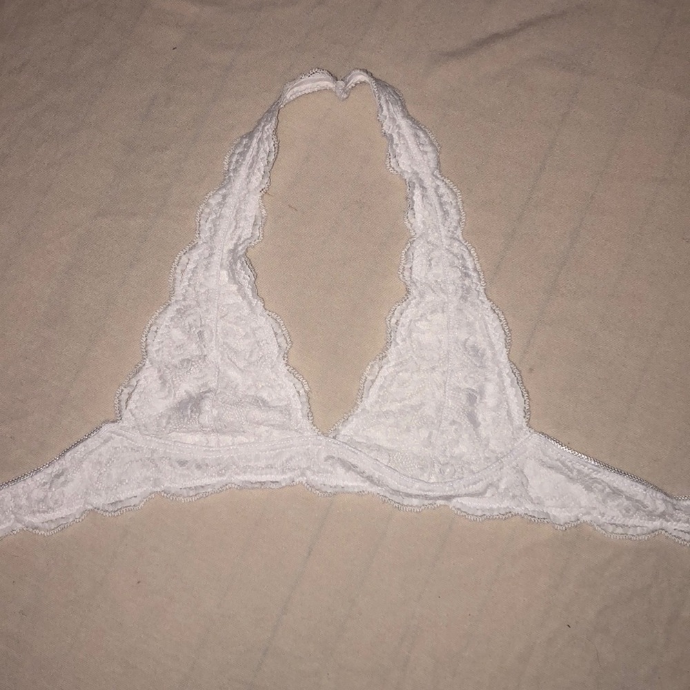 NWOT White Lace Halter Bralette